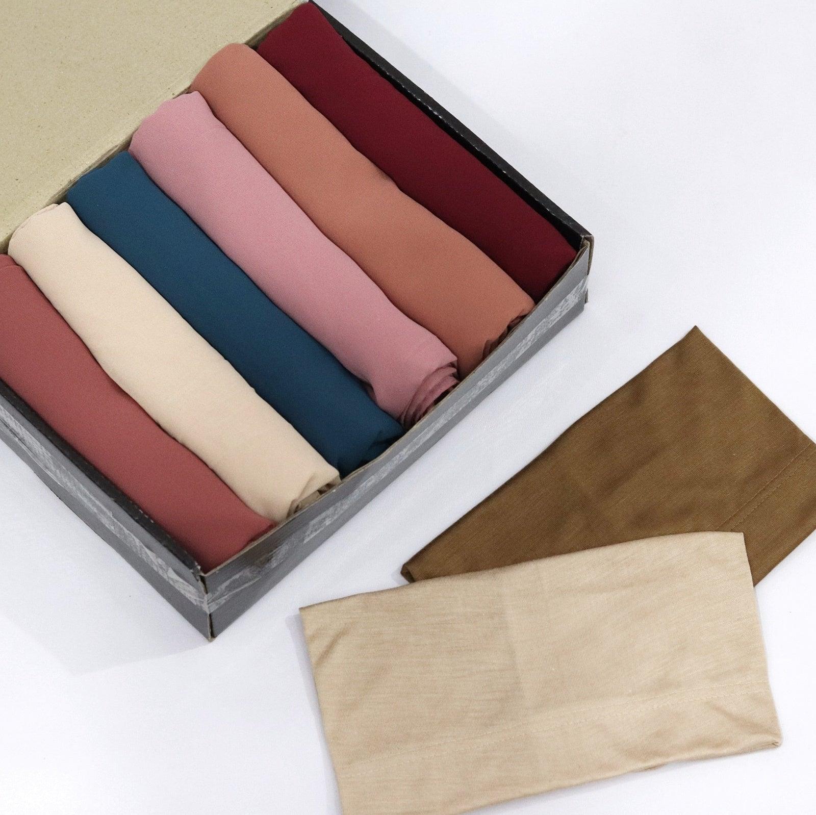 Georgette hijab bundle by Noor Ul Haya – pack of 3 flowy hijabs