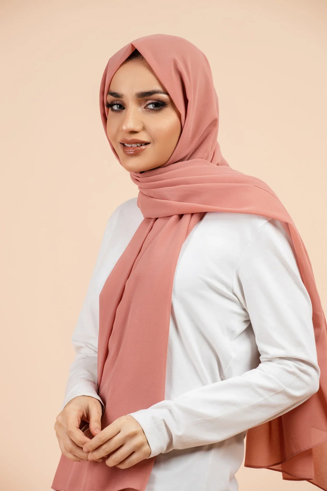 Premium Georgette - Flamingo