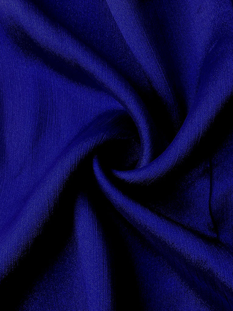 Crinkle Silk Hijab - Royal Blue