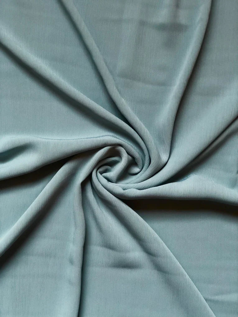 Crinkle Chiffon Hijab - Smoke Blue